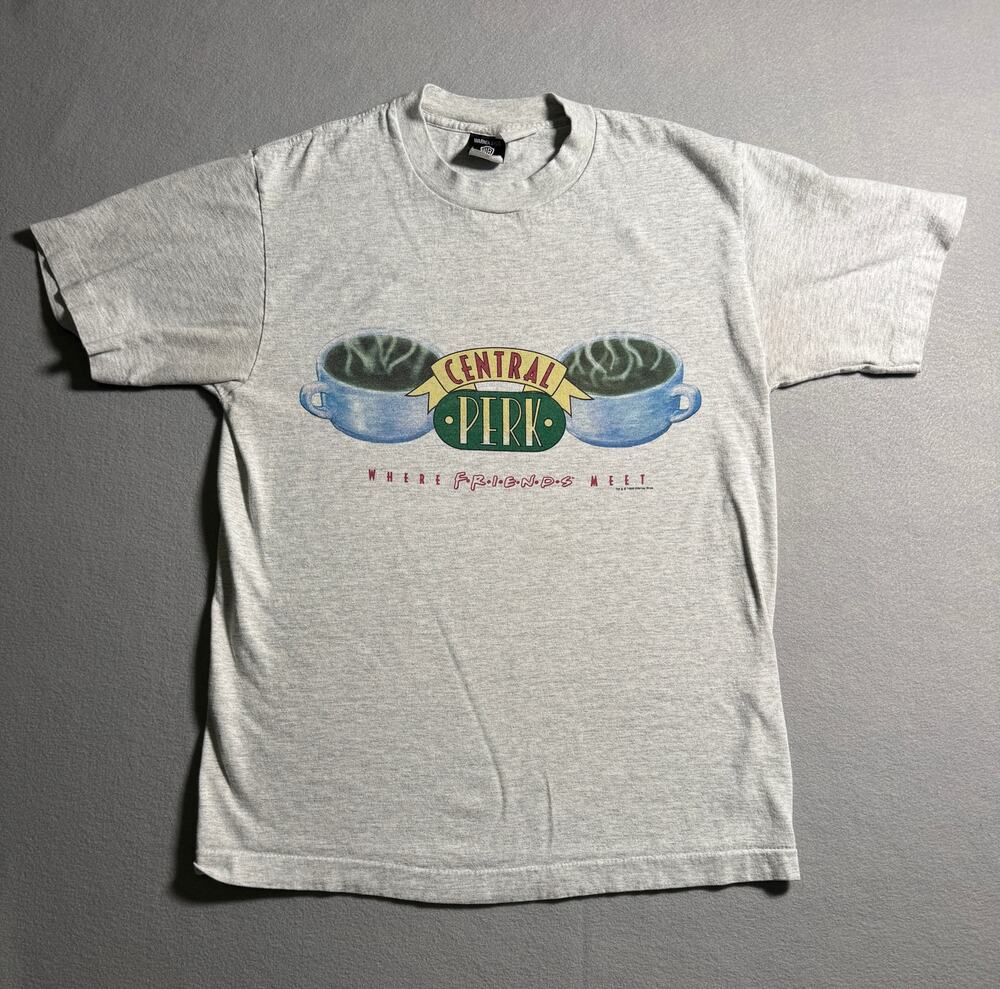 Vintage 1995 Friends Central Perk Warner Bros Single Stitch T-Shirt Size L
